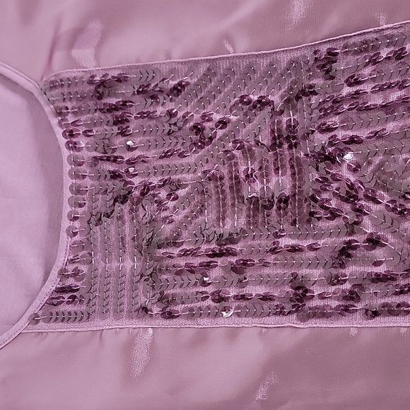 Dana Buchman Women's Purple W/ Sequin Accent Sleeveless Top, L - Picture 4 of 8